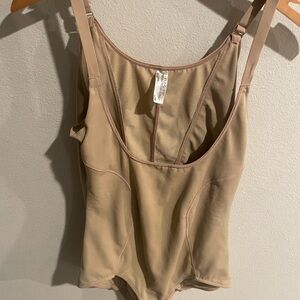 Flexees‎ By Maidenform One Piece Body Shapewear Your Own Bra Tan Size 2xl